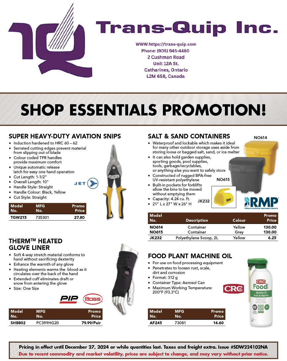 Shop Essentials Quarterly Promotion